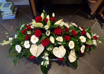 composition florale fleurs décès Pompes funèbres Noël à Wormhout et Ghyvelde
